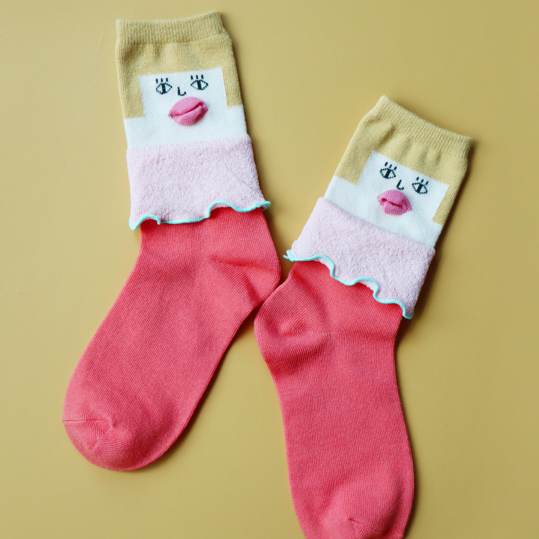 KIVISDOU|キビスドウ 2足組 マチルダとイザベラクルーソックス|K40913