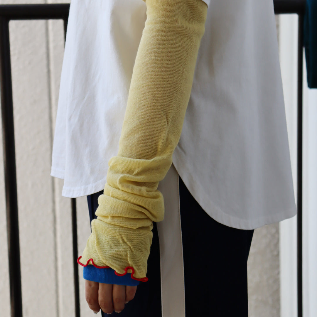 KIVISDOU きびす堂|UVカット アームカバー 紫外線対策 チューリップフリル 日焼け防止|K60987