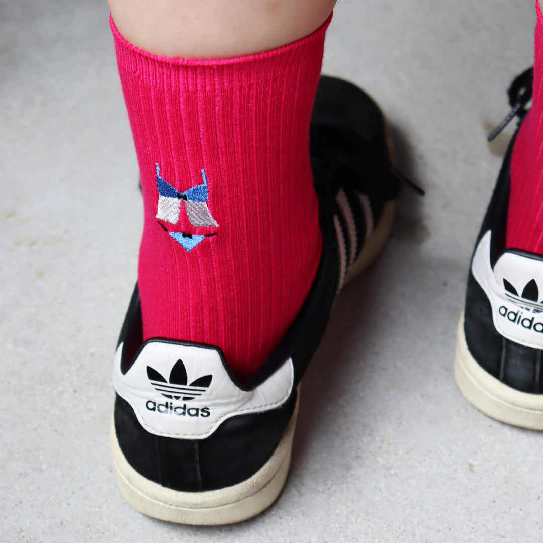 KIVISDOU|キビスドウ 2足組 セクシーランジェリー刺繍ショートソックス|K30890