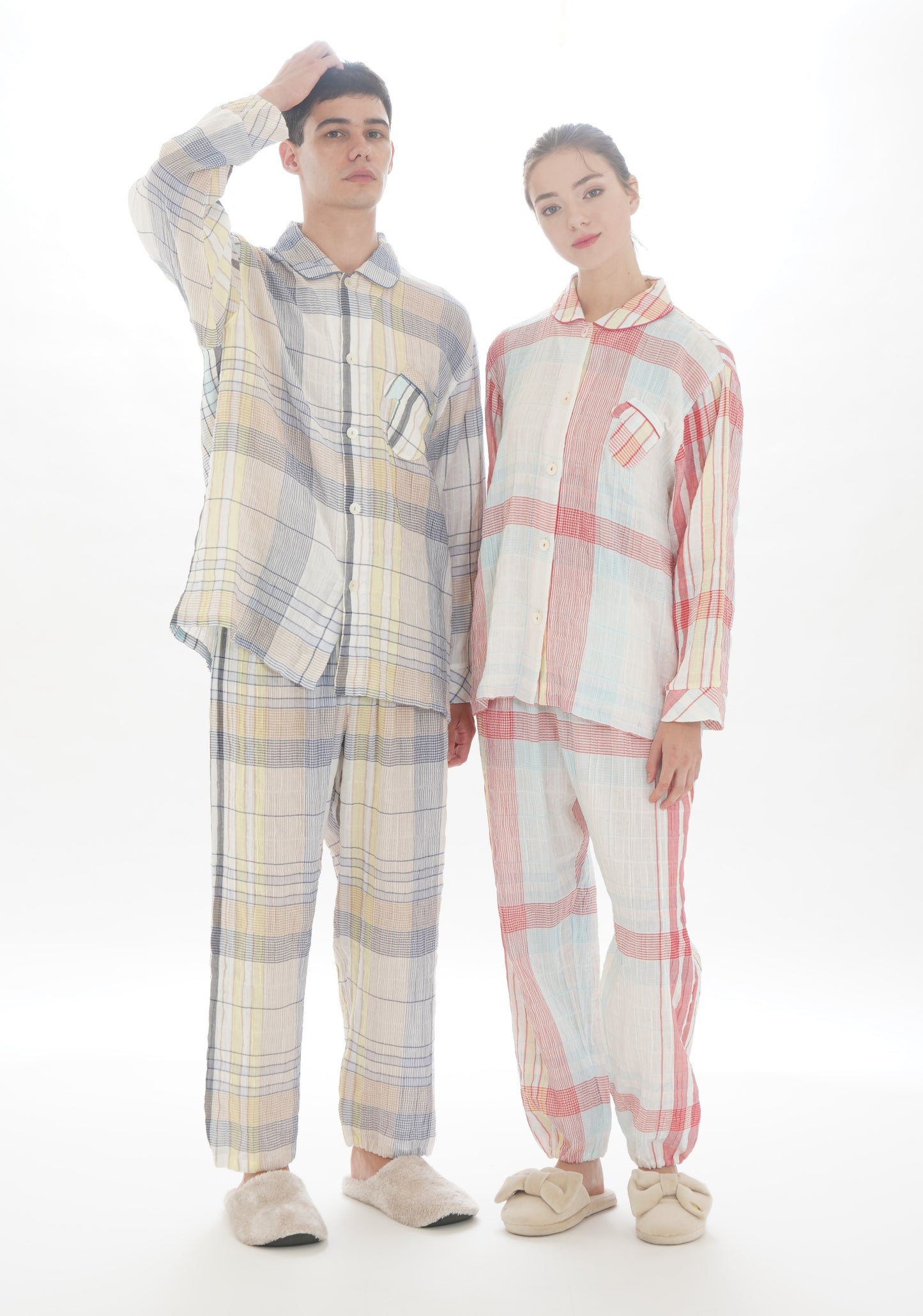 メンズシャーリングWガーゼパジャマ