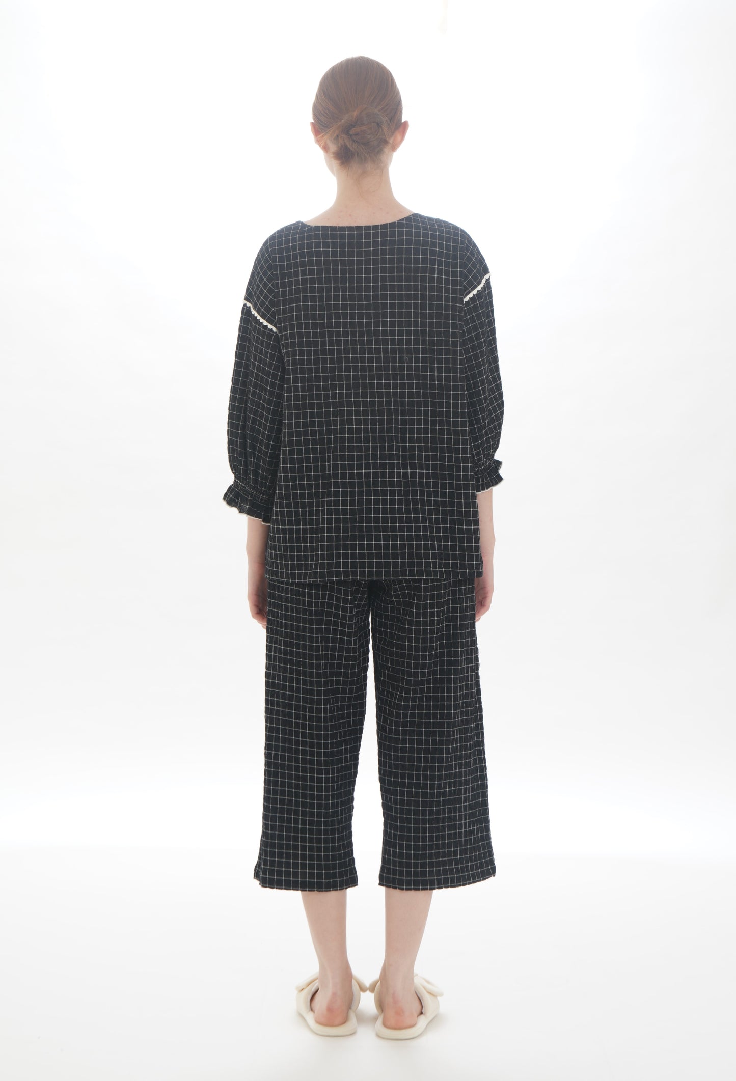 シャーリングボイルチェックセットアップ