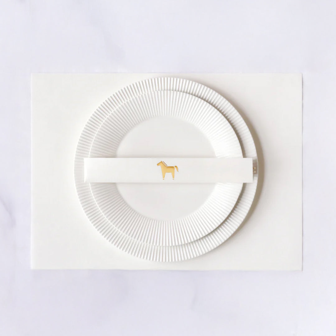 2026お正月飾りご予約商品|medetaya modern めでたやモダン|UMA 箔押し箸包み 2膳セット モダンな祝箸・干支箸|お正月、お祝いの席にも最適|636000183