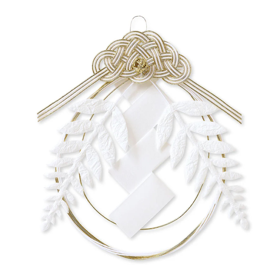 2026お正月飾りご予約商品|medetaya modern めでたやモダン|水引かざり Mサイズ 金|モダンなお正月飾り・玄関しめ飾り大きめサイズ|636000156
