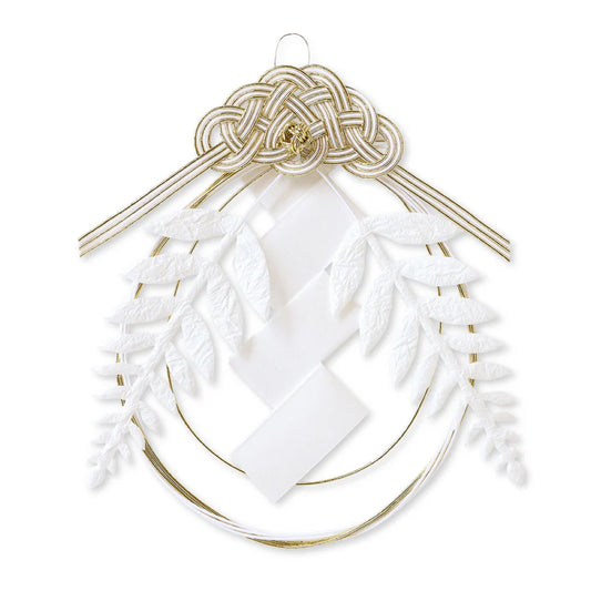 2026お正月飾りご予約商品|medetaya modern めでたやモダン|水引かざり Mサイズ 金|モダンなお正月飾り・玄関しめ飾り大きめサイズ|636000156