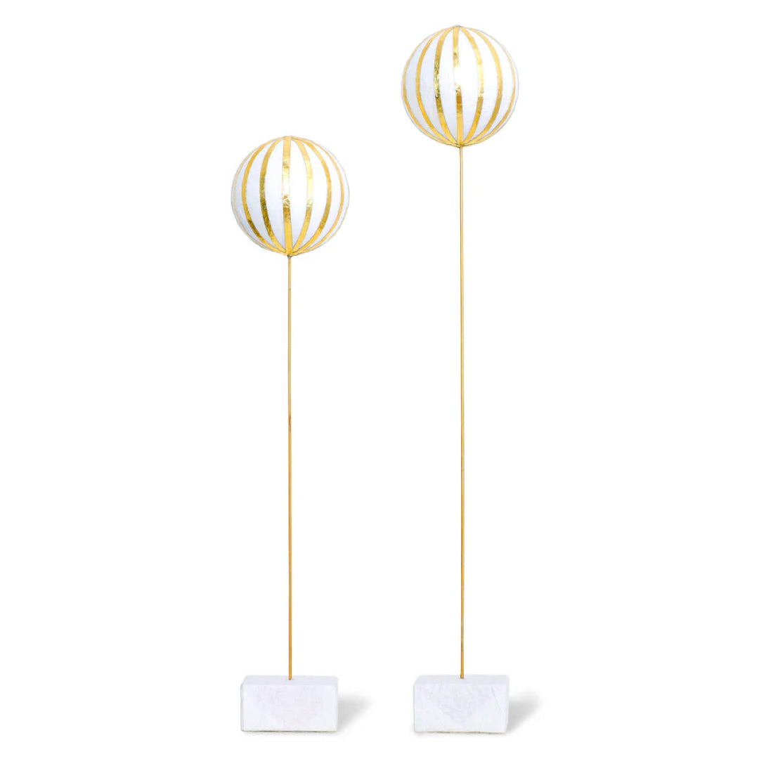 2026お正月飾りご予約商品|medetaya modern めでたやモダン|和紙 MARI置きかざり 金×白|モダンな正月・クリスマス飾り|テーブルコーディネート|636000158