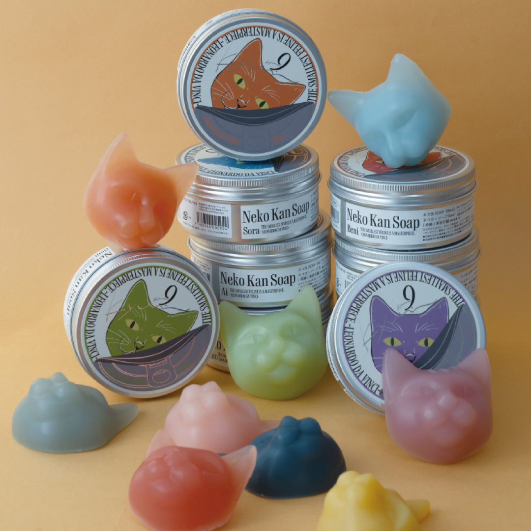 9.kyuu キュウ|ネコ缶SOAP〜好奇心のある刺激的なネコ〜 数秘No.5《Sora》|数秘で選ぶ!全身使える日本製オールインワン石鹸