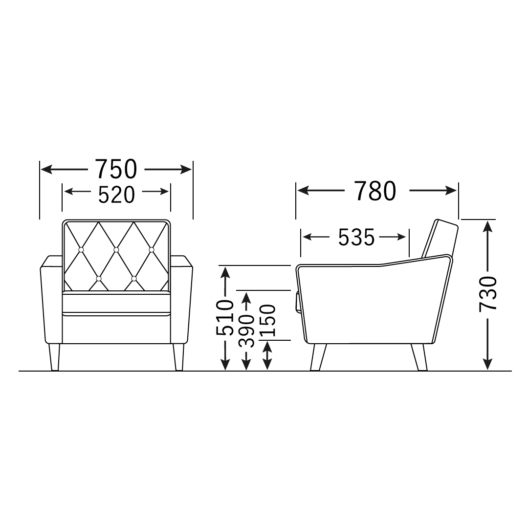 限定カリモク60|ロビーチェア1シーター モケットブルー|Limited Edition