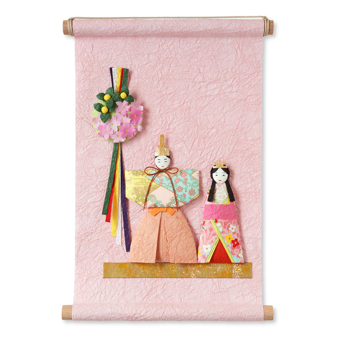 medetaya めでたや｜季題掛け軸 雛飾り｜雛人形 壁掛け 和紙 押し絵