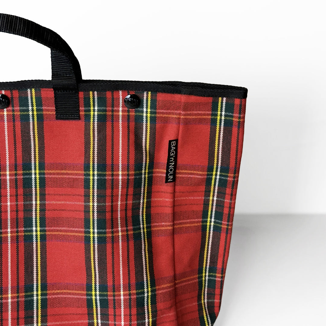 BAG'n'NOUN バッグンナウン|HOMES Mサイズ BAY CITY|タータンチェック柄 6号帆布トートバッグ 通勤・通学に最適 A3サイズ収納可|70021007