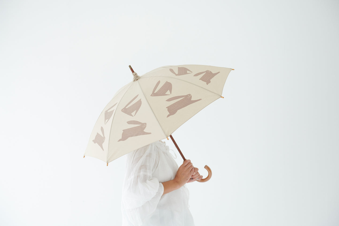 日傘(晴雨兼用)T/C バード、ウサギ