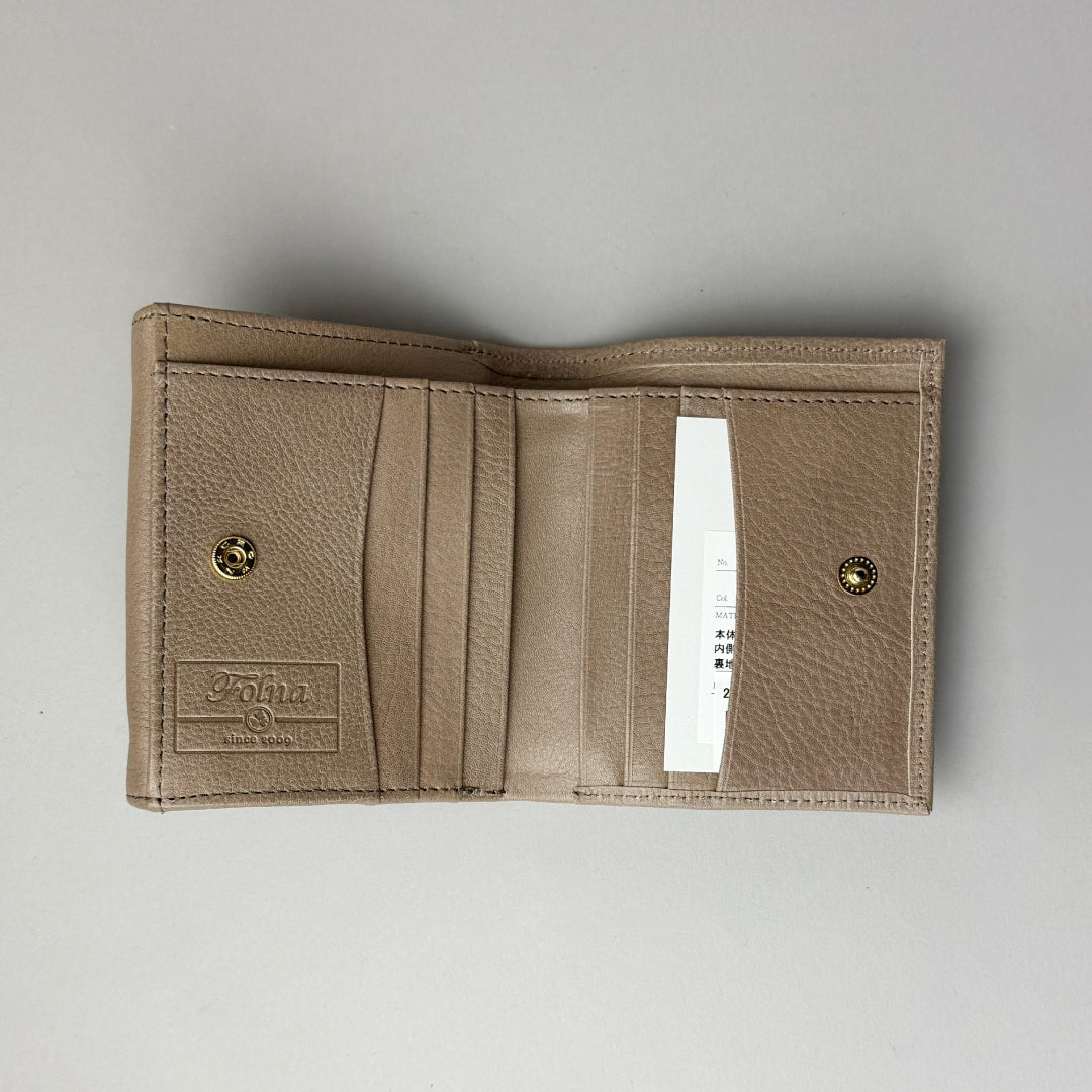 FOLNA フォルナ|ヌメオイルシュリンク差込金具 二つ折り財布|2993650-B