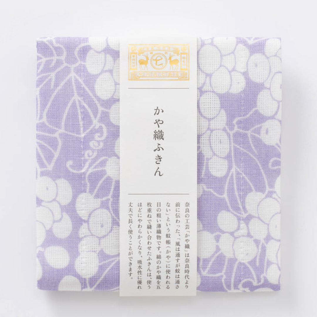 吸水性・速乾性|かや織ふきん ぶどう|中川政七商店|1401-0386-200