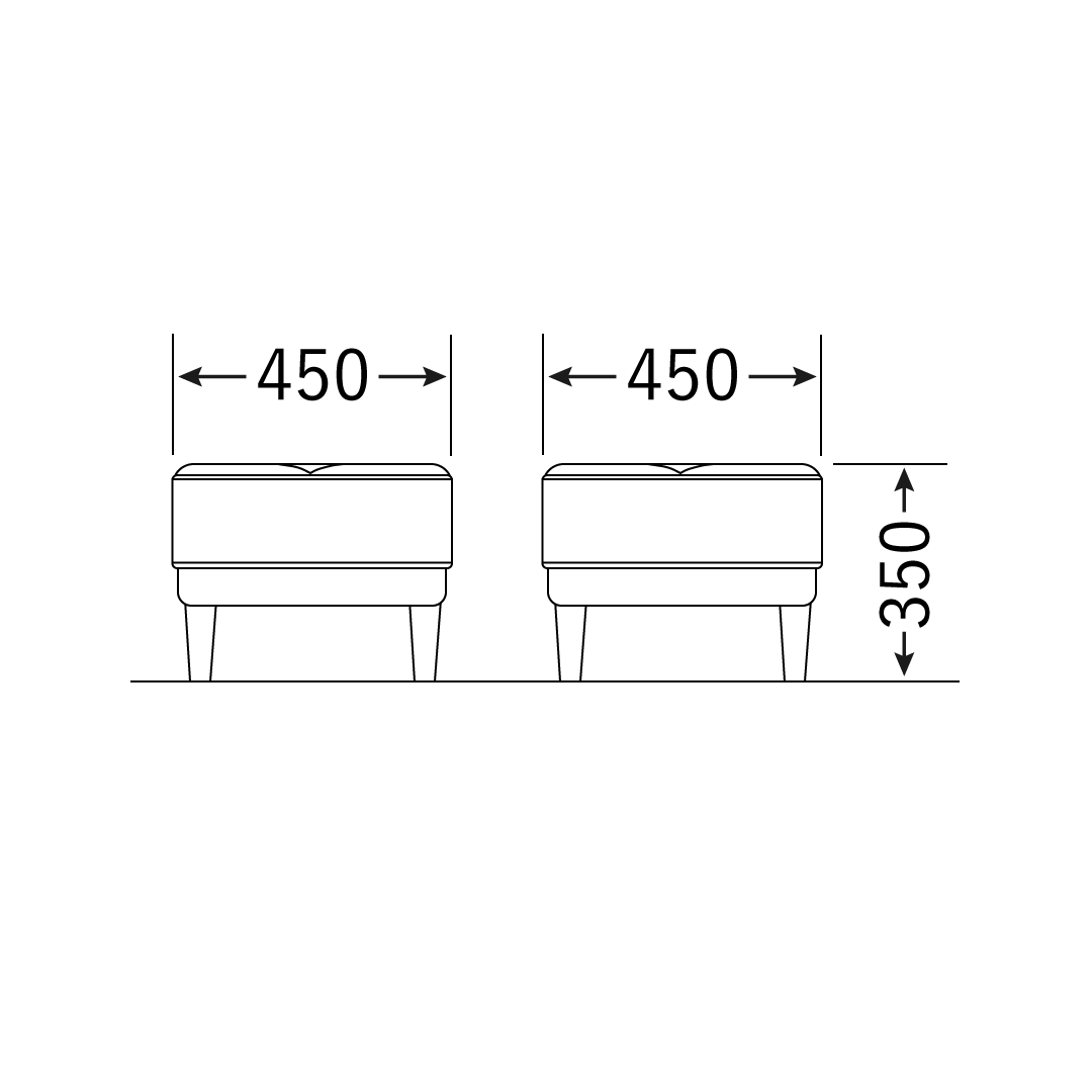 カリモク60|オットマン|モケットグリーン×ウォールナット