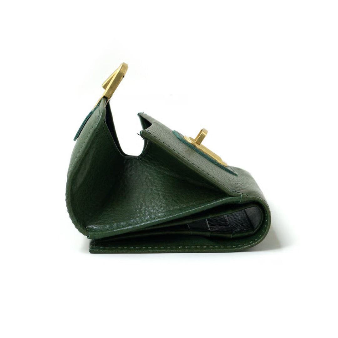 FOLNA フォルナ|ヌメオイルシュリンク差込金具 二つ折り財布|2993650-B