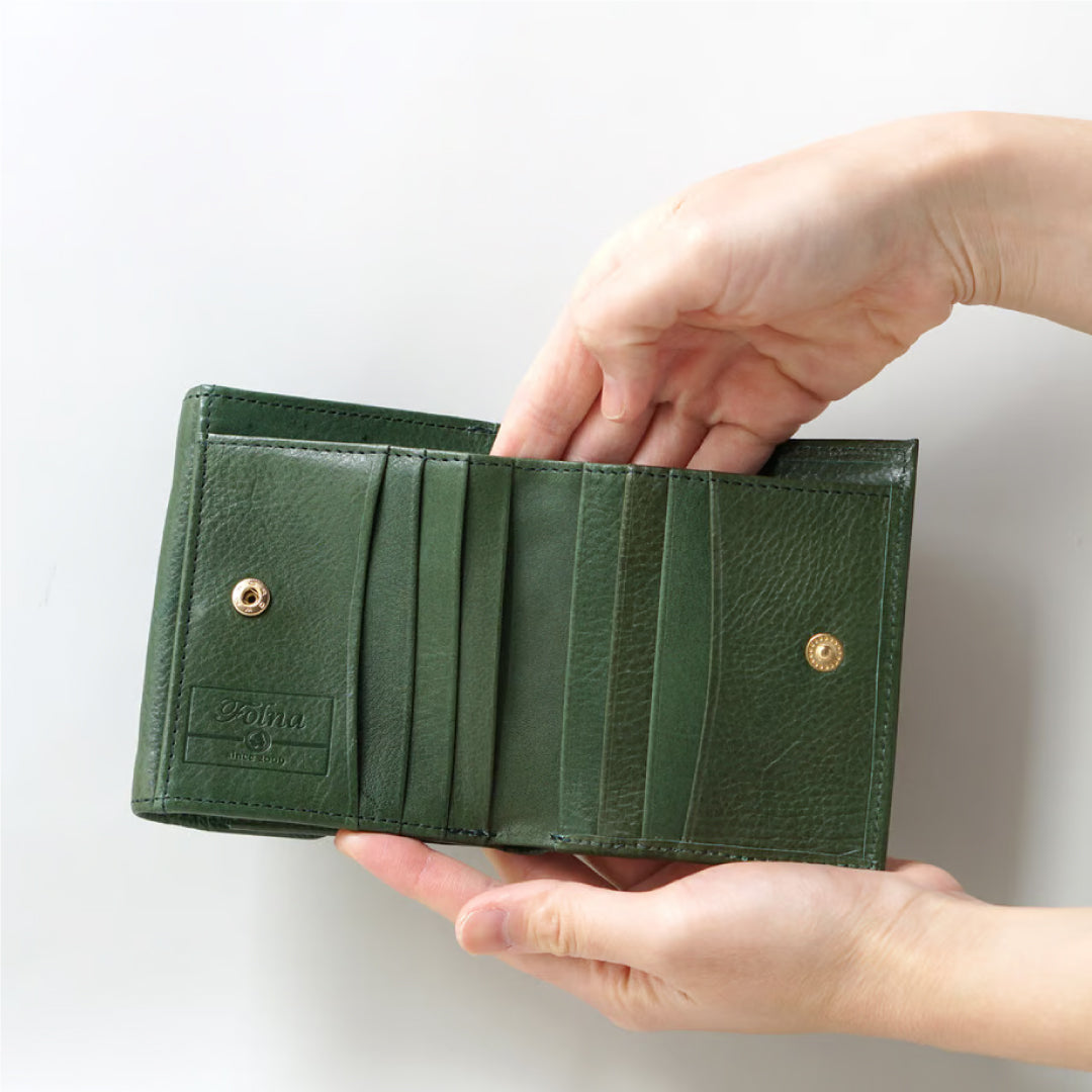 FOLNA フォルナ|ヌメオイルシュリンク差込金具 二つ折り財布|2993650-B