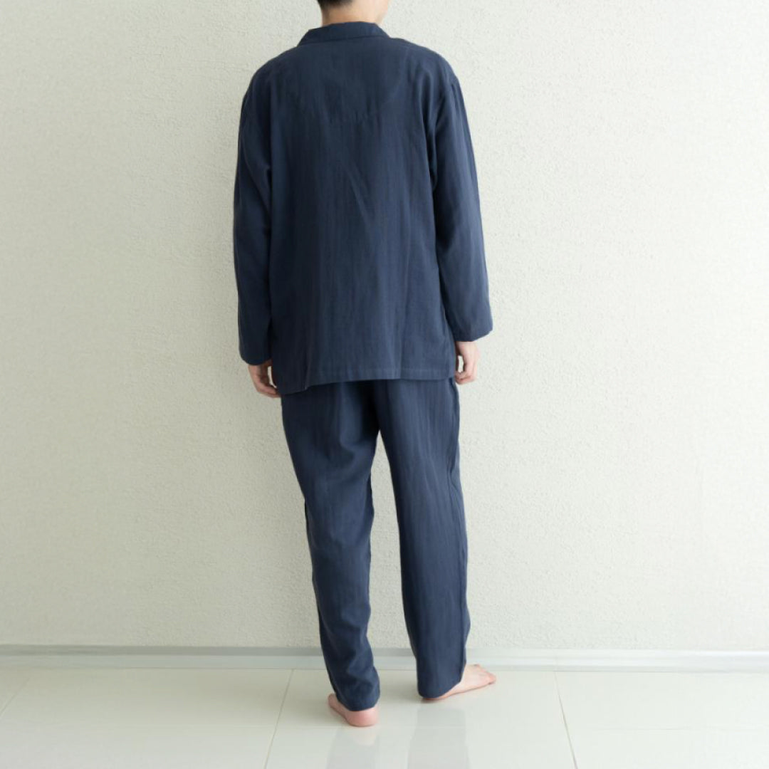 着る保湿クリーム|Kiruhoshitsu-Cream メンズWガーゼテーラーパジャマ|天然由来成分で快眠をサポート