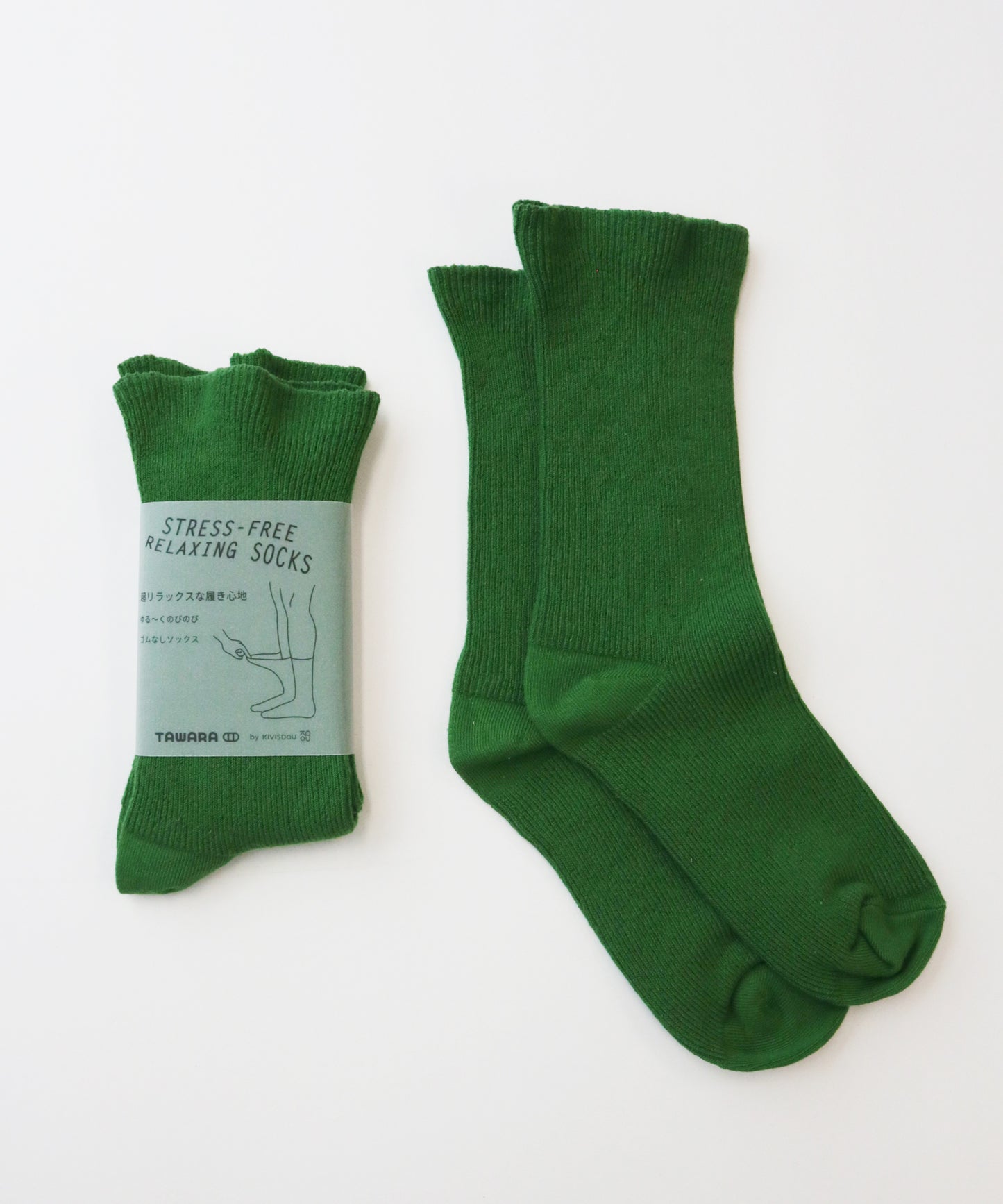 アラジン|ゆるのびリブ ゴムなしクルーソックス|t40771