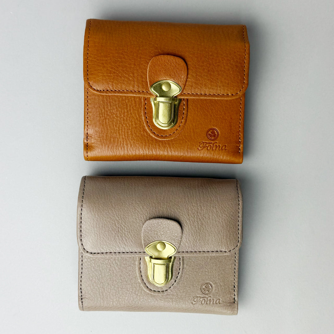 FOLNA フォルナ|ヌメオイルシュリンク差込金具 二つ折り財布|2993650-B