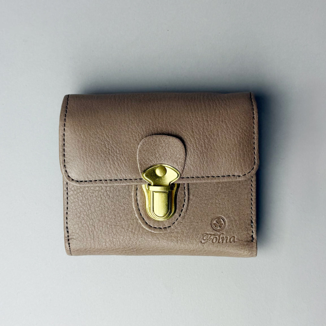FOLNA フォルナ|ヌメオイルシュリンク差込金具 二つ折り財布|2993650-B