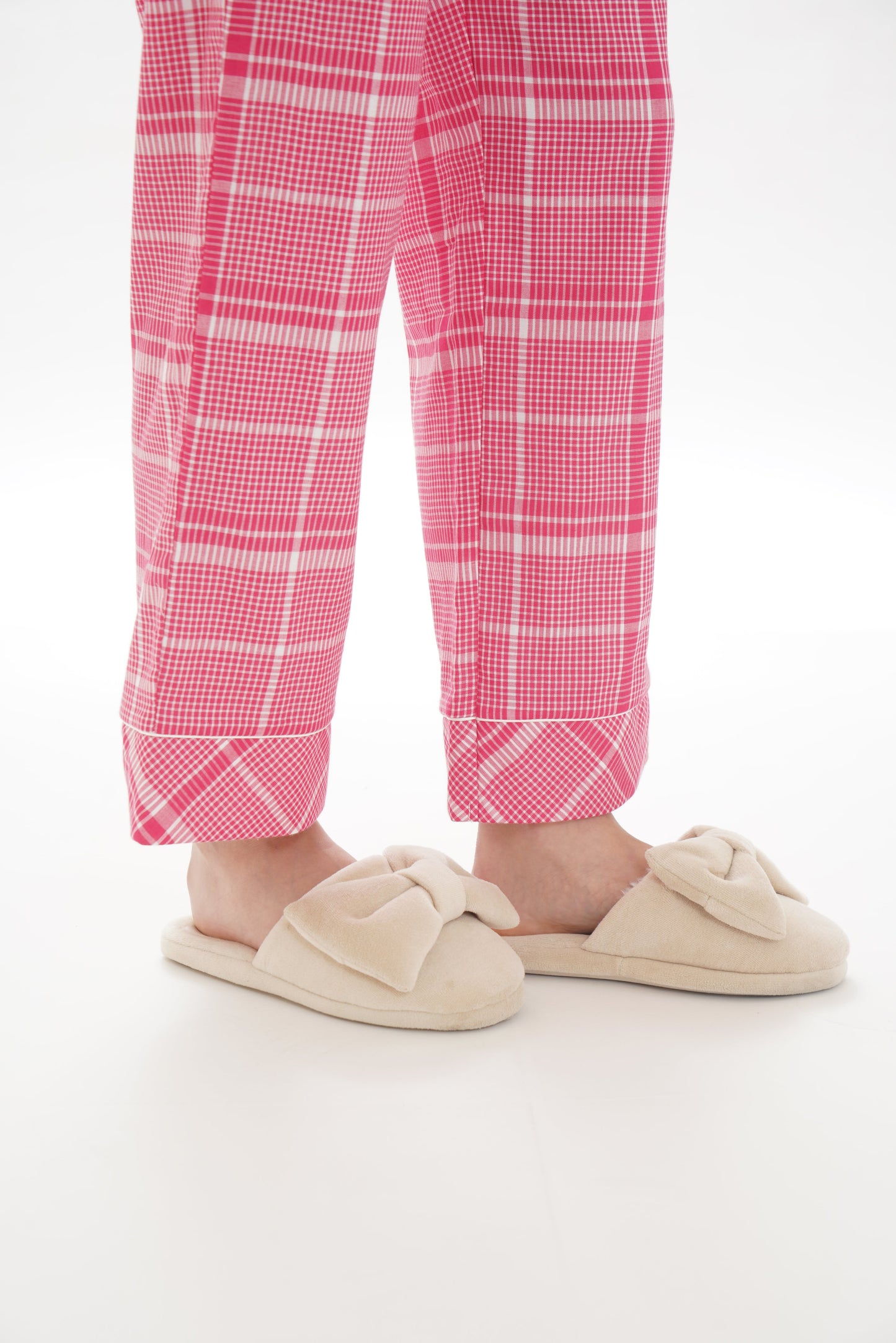 レッド50/ダブルガーゼチェックパジャマ