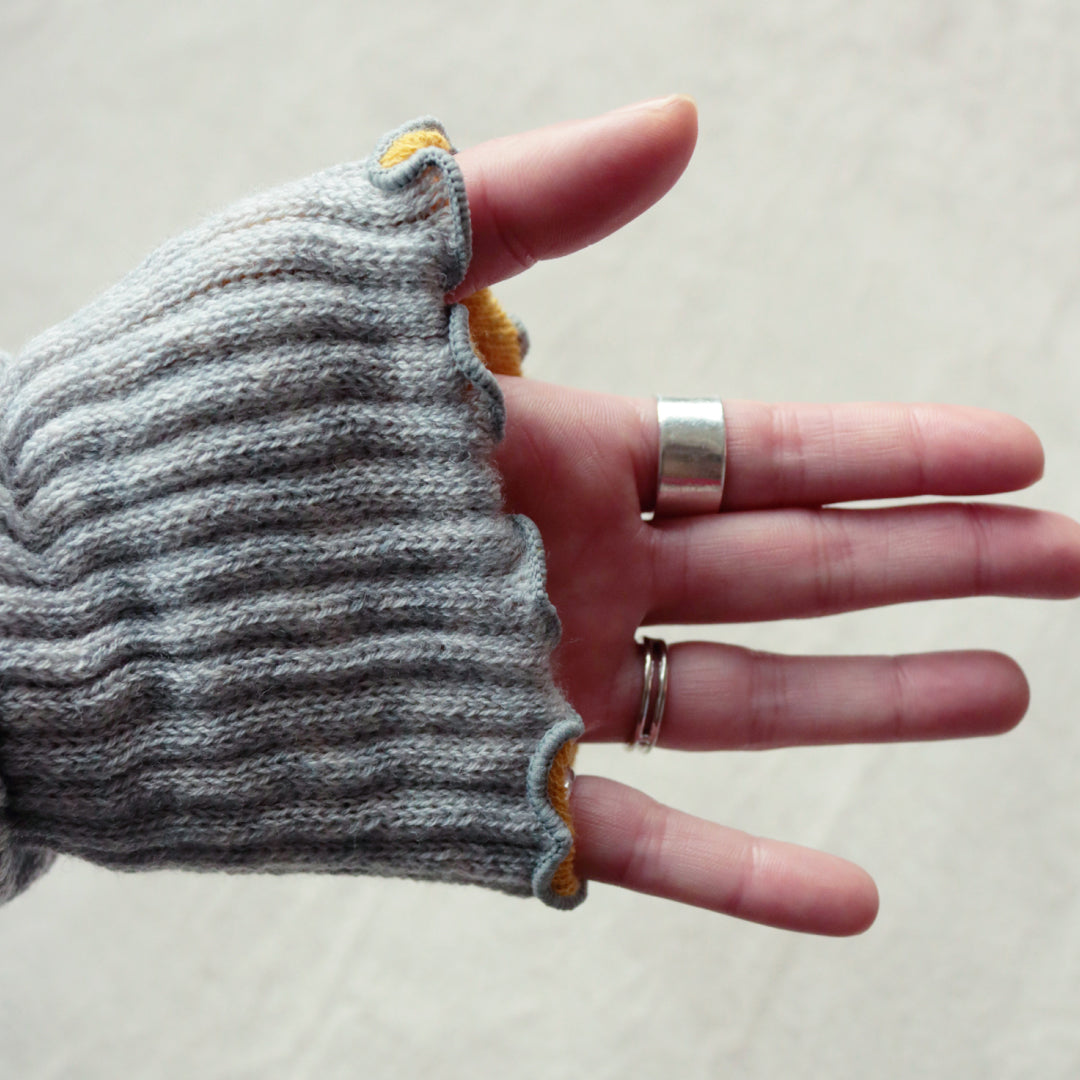 TAWARA タワラ｜ふわふわ内側コットン100% 2WAYアームウォーマー＆レッグウォーマー ショート丈 冷え対策｜t60877