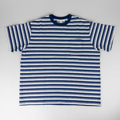 necessary or unnecessary ネセサリーオアアンネセサリー｜BORDER C 綿100% ポケット付き ボーダー Tシャツ 半袖 カットソー 日本製 ユニセックス｜90012316