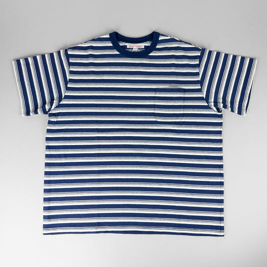 necessary or unnecessary ネセサリーオアアンネセサリー｜BORDER C 綿100% ポケット付き ボーダー Tシャツ 半袖 カットソー 日本製 ユニセックス｜90012316