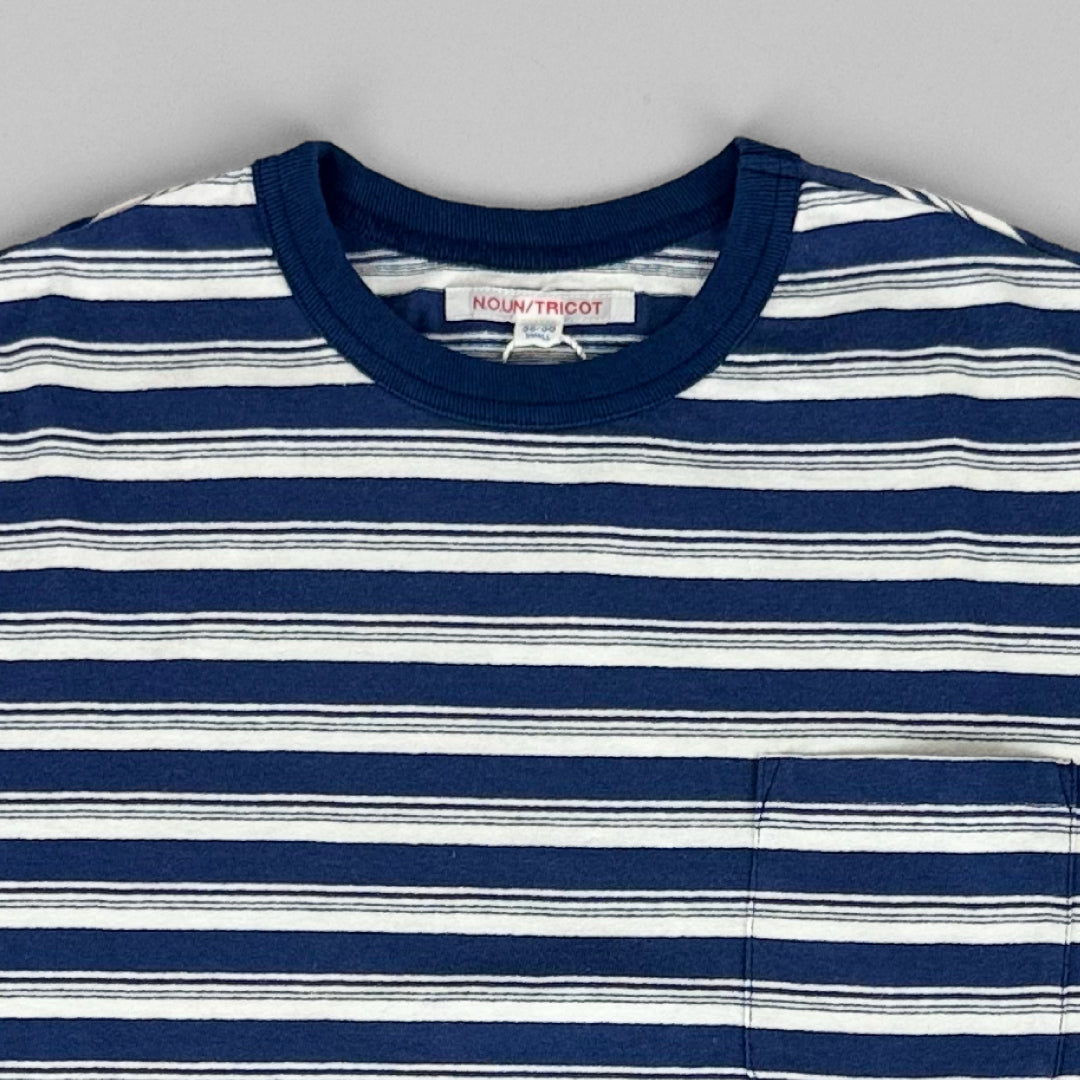 necessary or unnecessary ネセサリーオアアンネセサリー｜BORDER C 綿100% ポケット付き ボーダー Tシャツ 半袖 カットソー 日本製 ユニセックス｜90012316