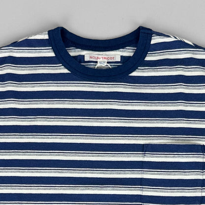 necessary or unnecessary ネセサリーオアアンネセサリー｜BORDER C 綿100% ポケット付き ボーダー Tシャツ 半袖 カットソー 日本製 ユニセックス｜90012316