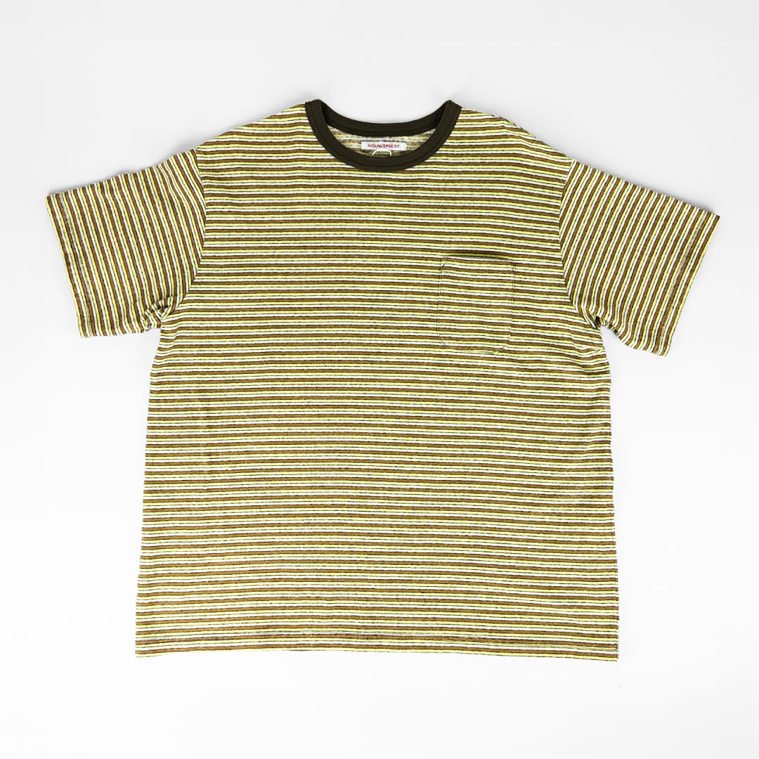 necessary or unnecessary ネセサリーオアアンネセサリー｜BORDER D 綿100% ポケット付き ボーダー Tシャツ 半袖 カットソー 日本製 ユニセックス｜90012317