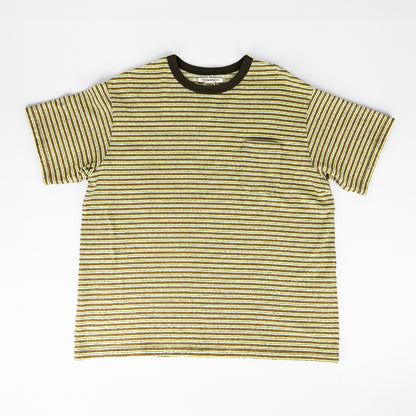 necessary or unnecessary ネセサリーオアアンネセサリー｜BORDER D 綿100% ポケット付き ボーダー Tシャツ 半袖 カットソー 日本製 ユニセックス｜90012317