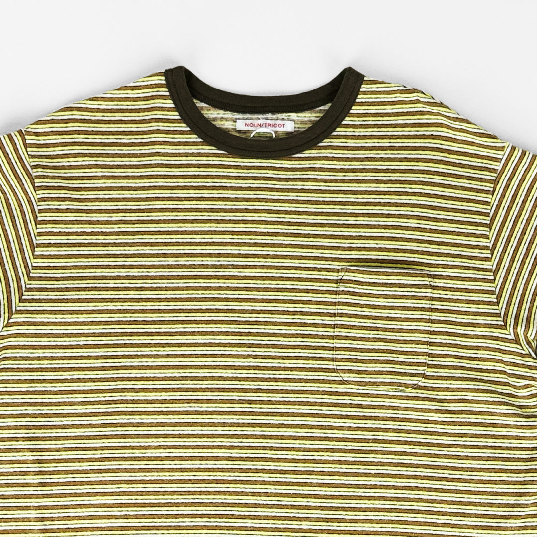 necessary or unnecessary ネセサリーオアアンネセサリー｜BORDER D 綿100% ポケット付き ボーダー Tシャツ 半袖 カットソー 日本製 ユニセックス｜90012317