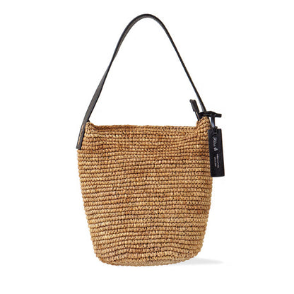 Folna フォルナ｜Raffia ラフィア カゴバッグ ワンハンドル トートバッグ 本革 レザー 経年変化 軽量 肩掛け レディース｜K765023