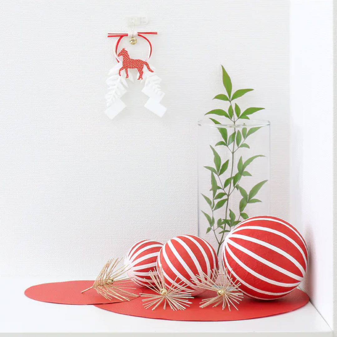 2026お正月飾り｜medetaya modern｜干支飾り 水引紙垂かざり うま（金