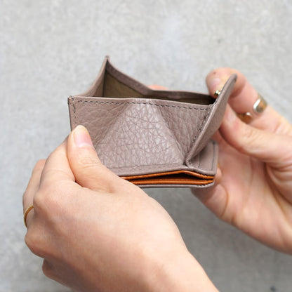 FOLNA フォルナ｜ヌメオイルシュリンク 二つ折り財布 手のひらサイズ 日本製 ボックス型小銭入れ 牛革 フォルナ｜2993801