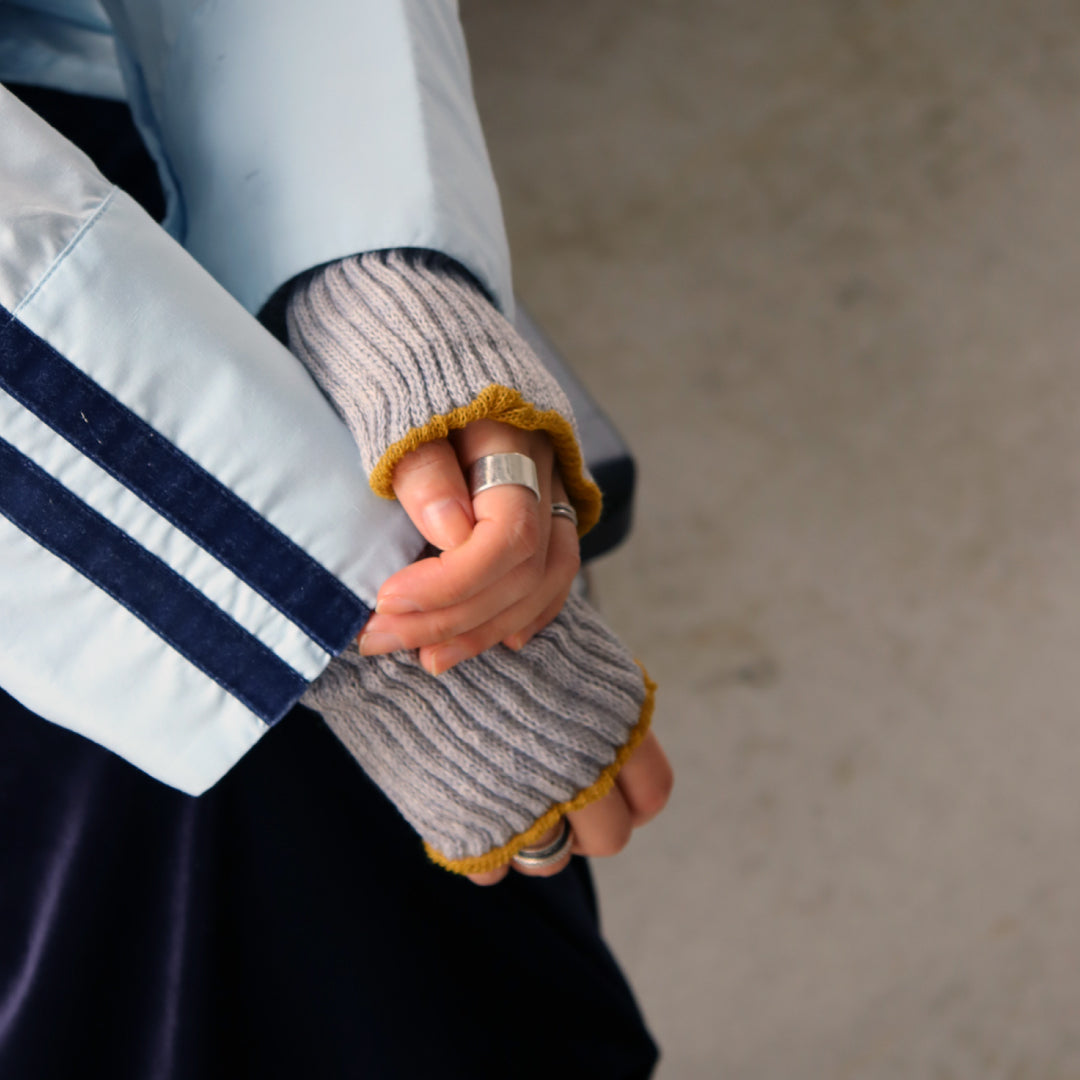 TAWARA タワラ｜ふわふわ内側コットン100% 2WAYアームウォーマー＆レッグウォーマー ショート丈 冷え対策｜t60877