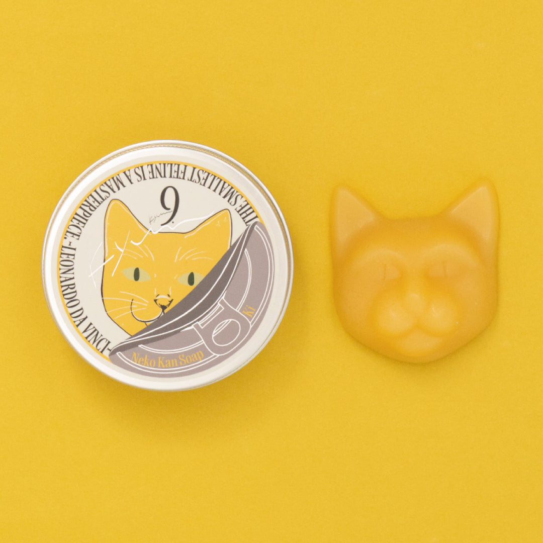 9.kyuu キュウ｜ネコ缶SOAP〜自由でお茶目なネコ〜 数秘No.3《Ki》｜数秘で選ぶ！全身使える日本製オールインワン石鹸