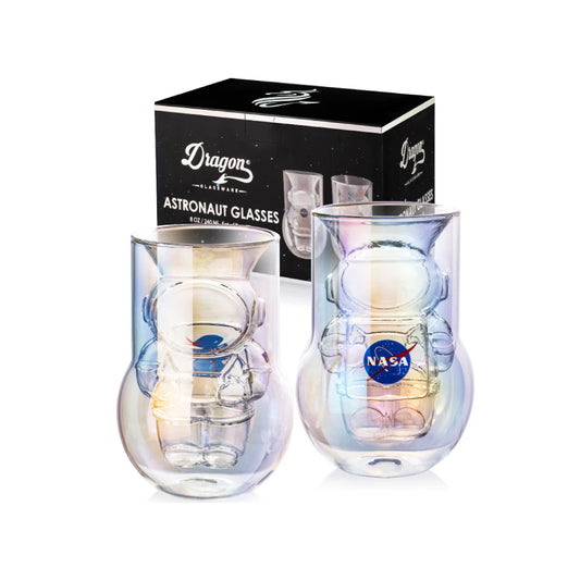 DETAIL ディテール｜父の日【NASA×Dragon Glassware】Astronaut  Double  Wall Glasses ナサ アストロノーツダブルウォールグラス 2個セット 宇宙飛行士 耐熱グラス おしゃれ 保冷保温 コップ ペア ギフト｜3711