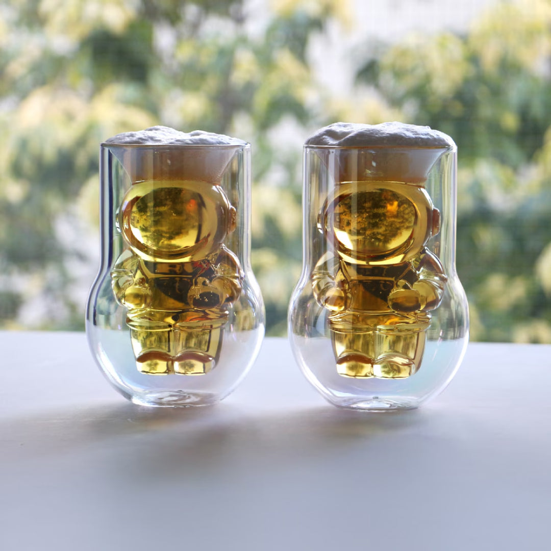DETAIL ディテール｜父の日【NASA×Dragon Glassware】Astronaut  Double  Wall Glasses ナサ アストロノーツダブルウォールグラス 2個セット 宇宙飛行士 耐熱グラス おしゃれ 保冷保温 コップ ペア ギフト｜3711
