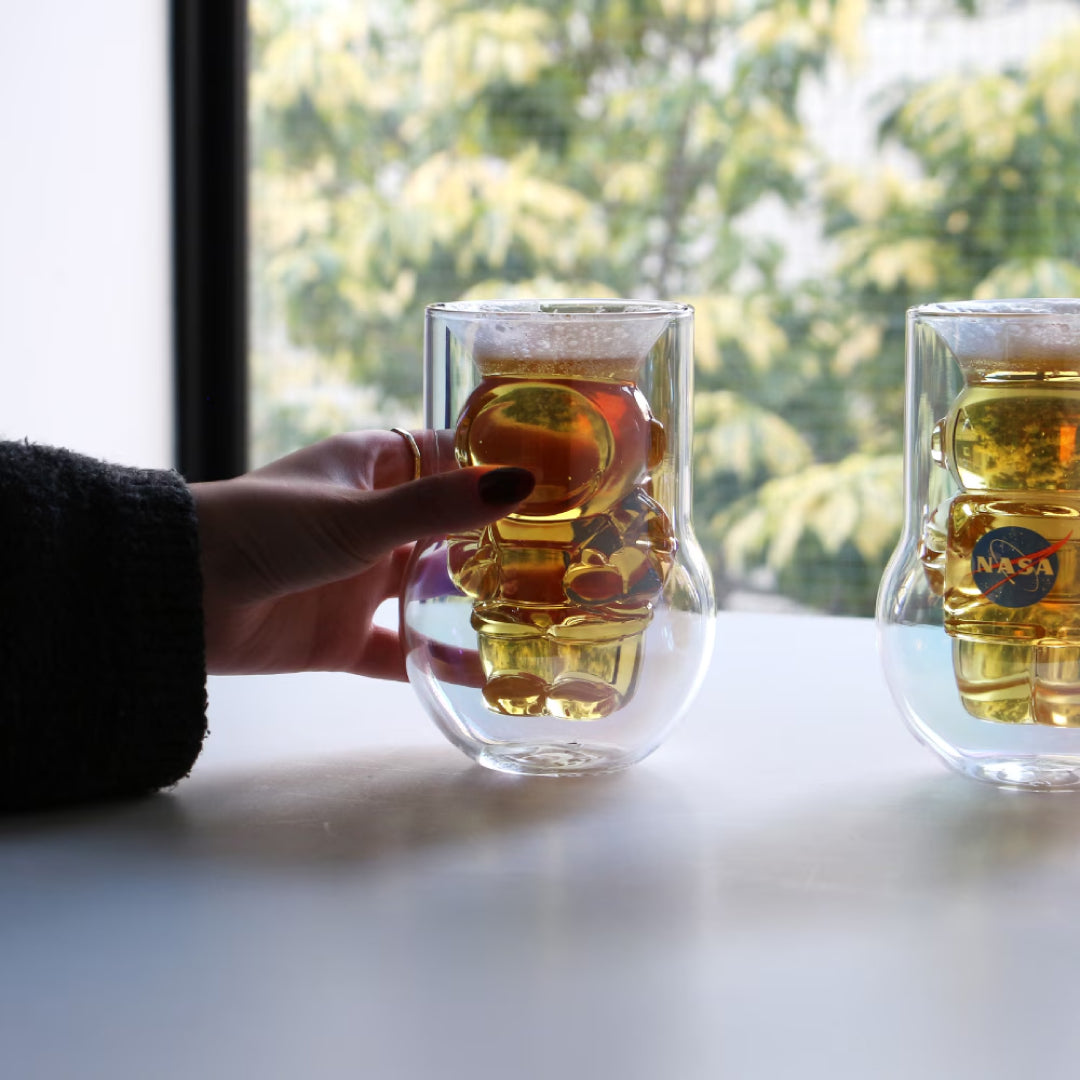 DETAIL ディテール｜父の日【NASA×Dragon Glassware】Astronaut  Double  Wall Glasses ナサ アストロノーツダブルウォールグラス 2個セット 宇宙飛行士 耐熱グラス おしゃれ 保冷保温 コップ ペア ギフト｜3711