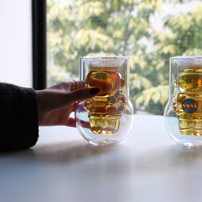DETAIL ディテール｜父の日【NASA×Dragon Glassware】Astronaut  Double  Wall Glasses ナサ アストロノーツダブルウォールグラス 2個セット 宇宙飛行士 耐熱グラス おしゃれ 保冷保温 コップ ペア ギフト｜3711