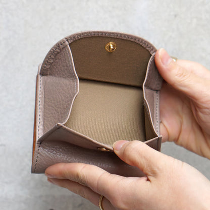 FOLNA フォルナ｜ヌメオイルシュリンク 二つ折り財布 手のひらサイズ 日本製 ボックス型小銭入れ 牛革 フォルナ｜2993801