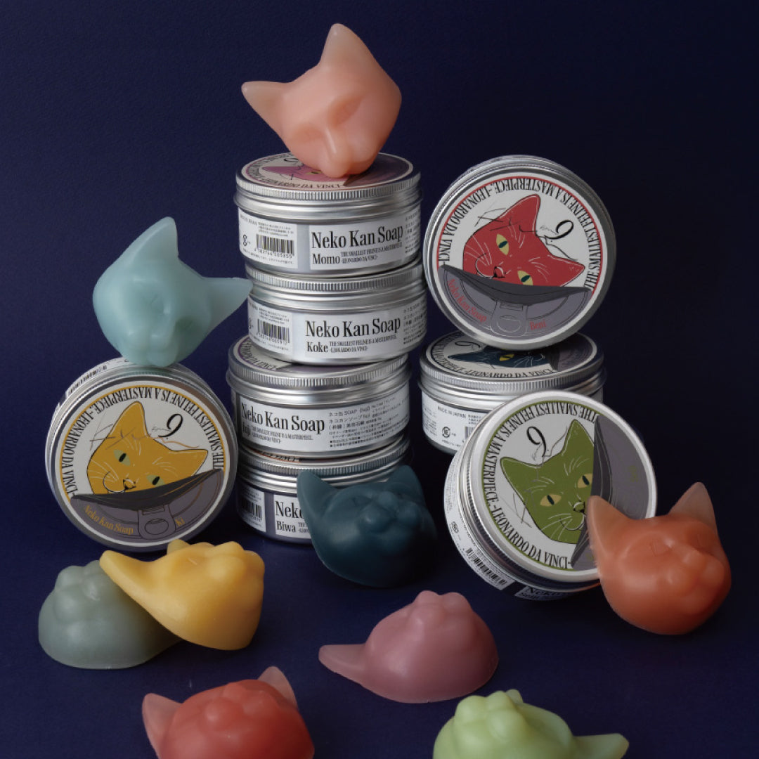 9.kyuu キュウ｜ネコ缶SOAP〜努力家で穏やかなネコ〜 数秘No.4《Koke》｜数秘で選ぶ！全身使える日本製オールインワン石鹸