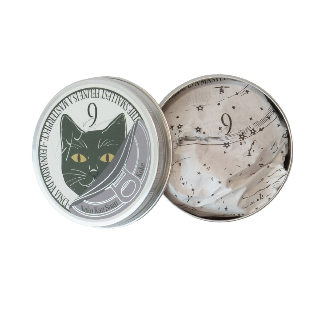 9.kyuu キュウ｜ネコ缶SOAP〜努力家で穏やかなネコ〜 数秘No.4《Koke》｜数秘で選ぶ！全身使える日本製オールインワン石鹸