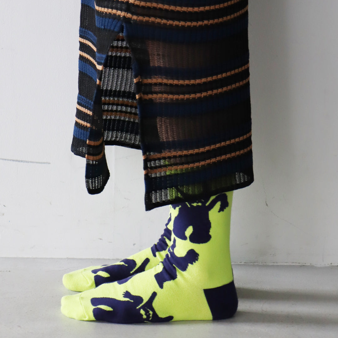 KIVISDOU きびす堂｜【2足組】RAKUGAKI クルーソックス 靴下 レディース  個性的 ｜k41166