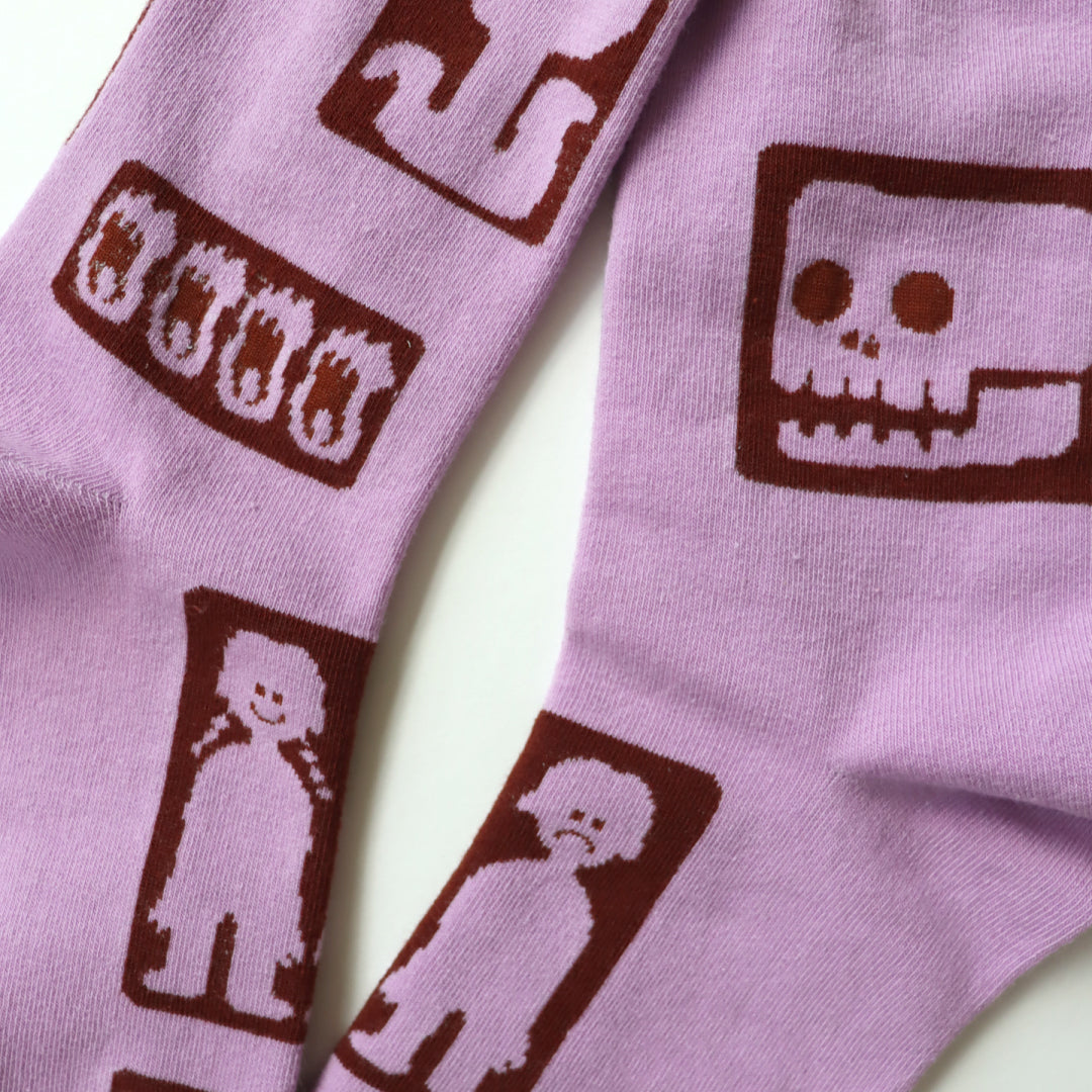 KIVISDOU きびす堂｜【2足組】RAKUGAKI クルーソックス 靴下 レディース  個性的 ｜k41166