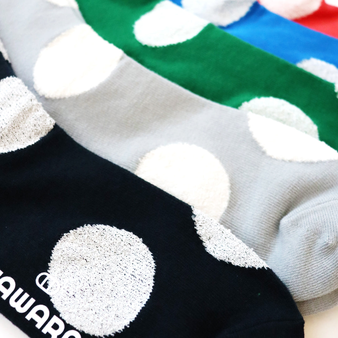 TAWARA タワラ｜デイリードット クルーソックス 靴下 レディース ドット柄 水玉 ロールアップ 締め付けない｜t41176