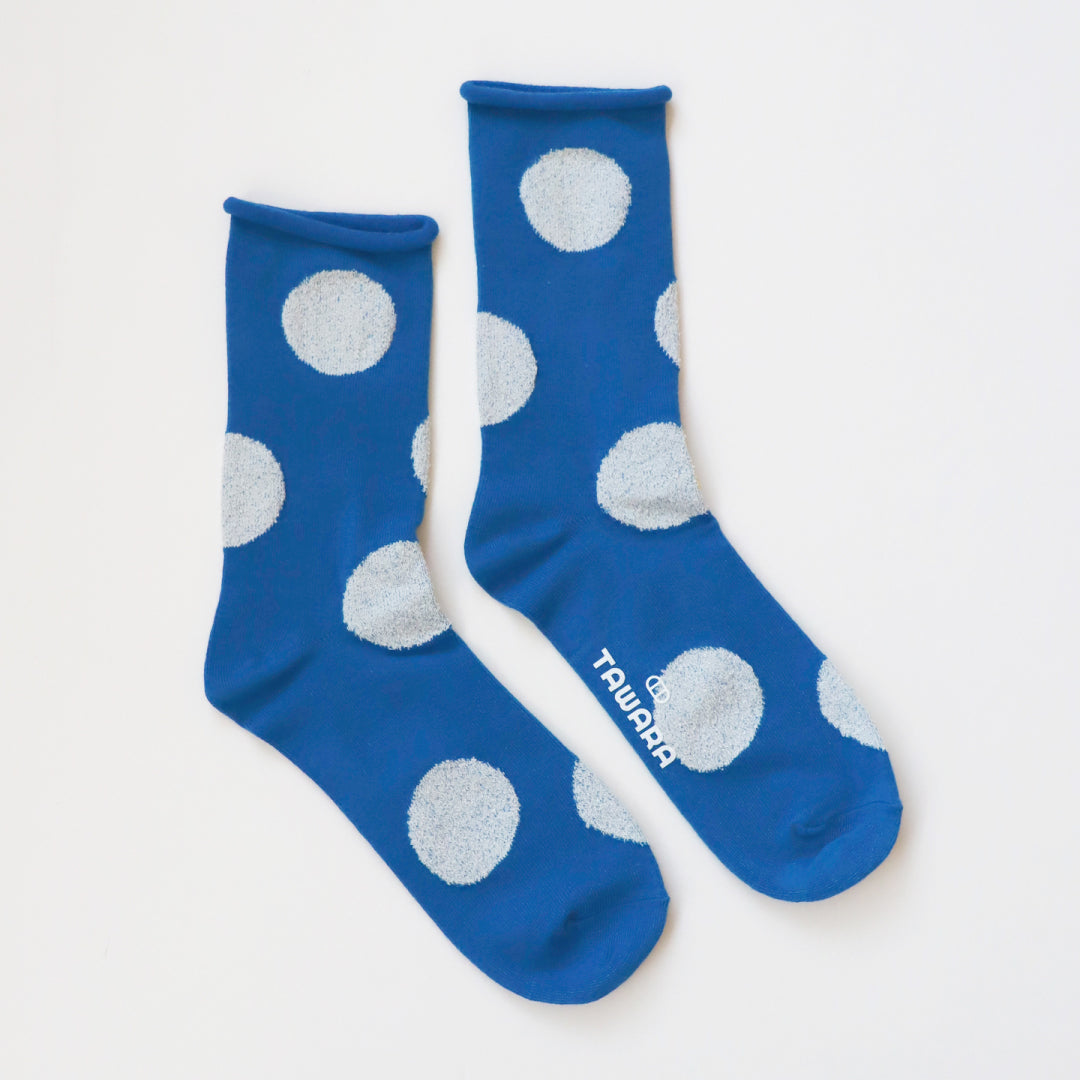 TAWARA タワラ｜デイリードット クルーソックス 靴下 レディース ドット柄 水玉 ロールアップ 締め付けない｜t41176