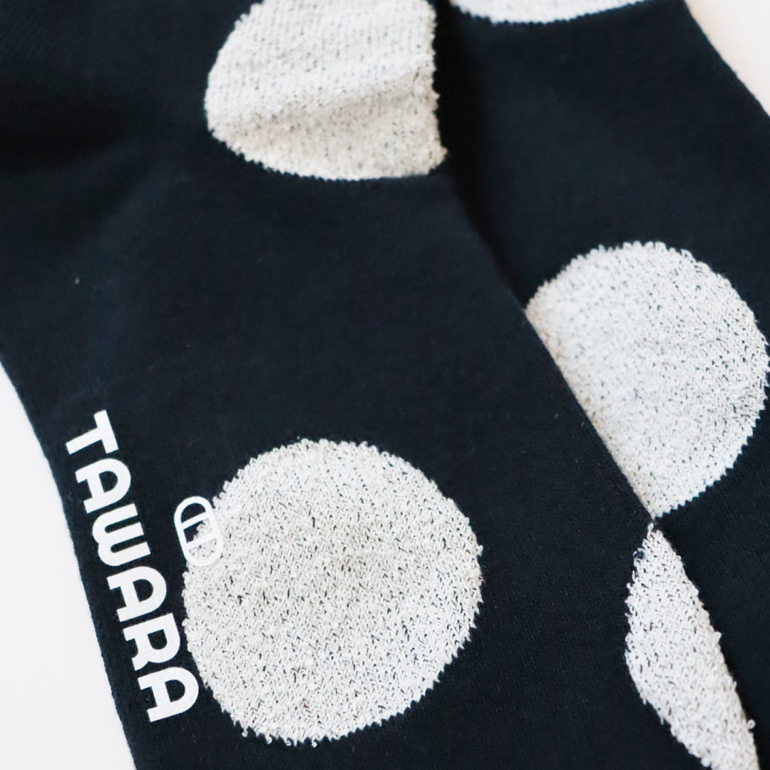 TAWARA タワラ｜デイリードット クルーソックス 靴下 レディース ドット柄 水玉 ロールアップ 締め付けない｜t41176