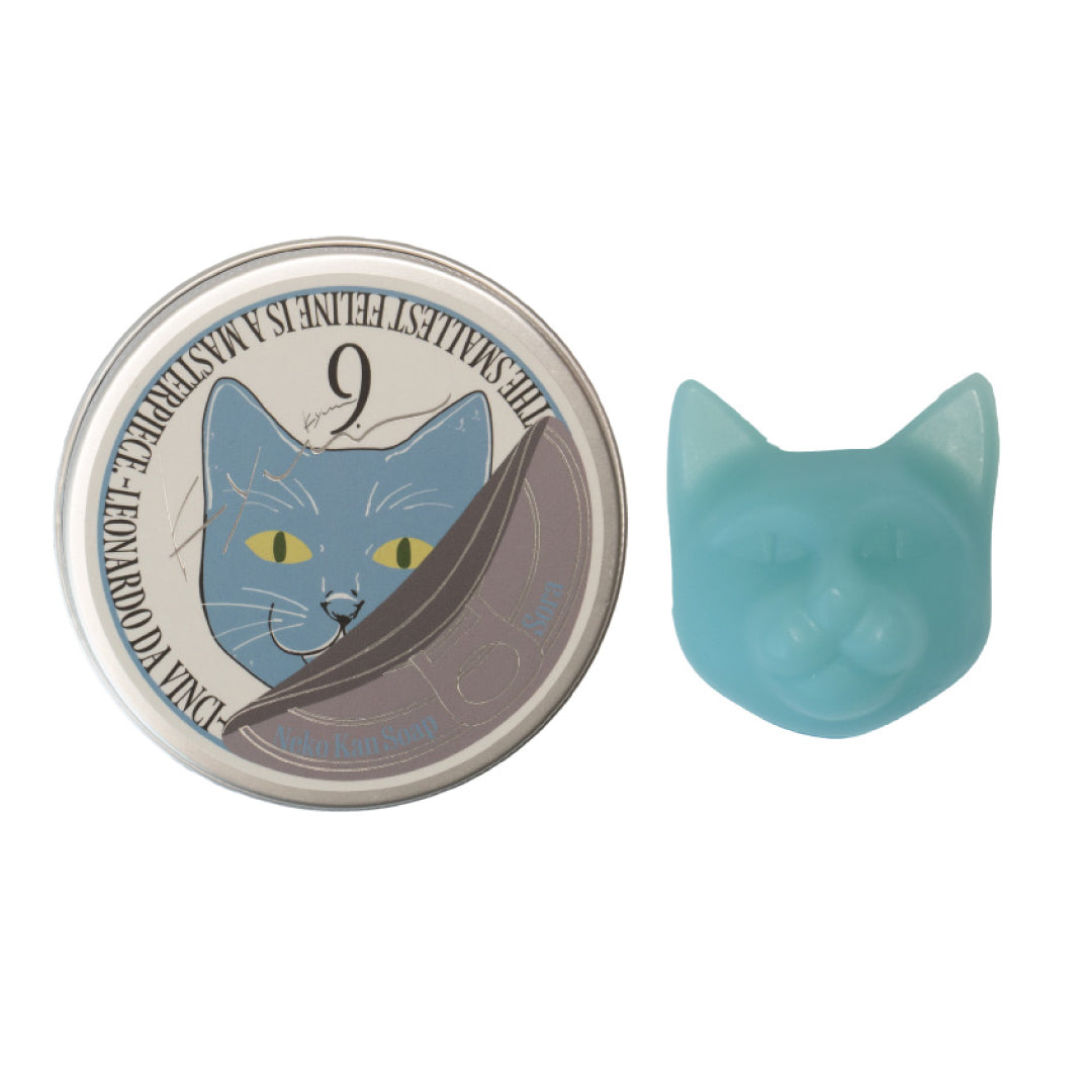 9.kyuu キュウ｜ネコ缶SOAP〜好奇心のある刺激的なネコ〜 数秘No.5《Sora》｜数秘で選ぶ！全身使える日本製オールインワン石鹸